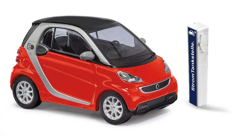 Busch Smart Fortwo Electric Rot Modellbahn Voigt Modellbahn