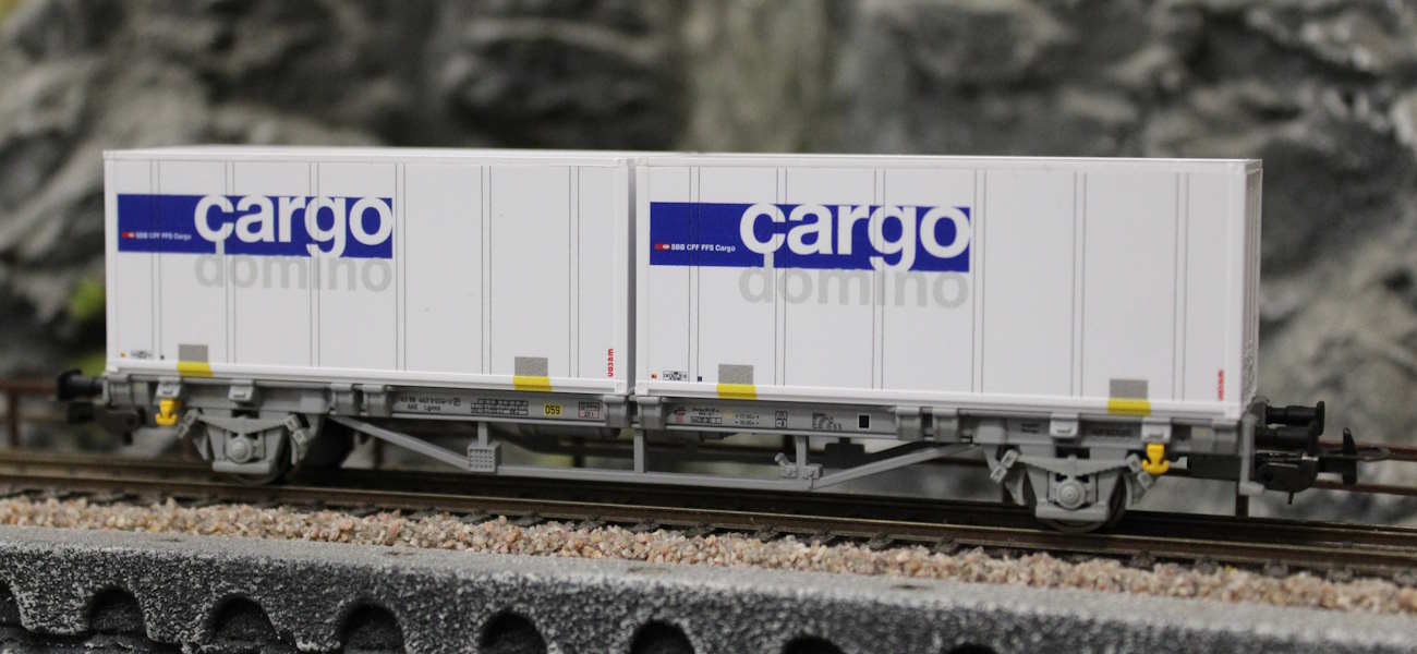 Piko 58732 Containertragwagen Cargo Domino SBB V 2x20 Container