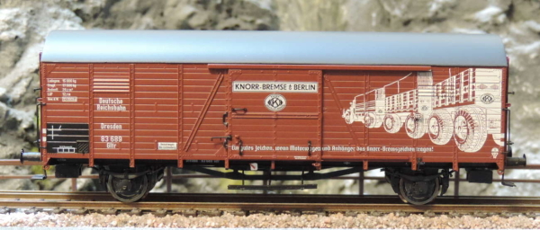 Brawa 48742 Gedeckter Güterwagen Gltr ?Knorr-Bremse AG Berlin? der DRG