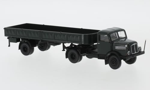 Brekina 71401 IFA S 4000-1 Pritschen-SZ dunkelgrün, schwarz, 1960,