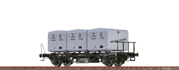 Brawa 50600 Behältertragwagen Lbs 577 der DB, mit Ekrt 212 "Von Haus zu Haus"