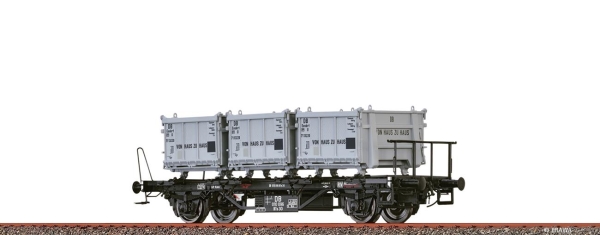 Brawa 50602 Behältertragwagen BTs 30 der DB, mit Eoskrt 022 "Von Haus zu Haus"