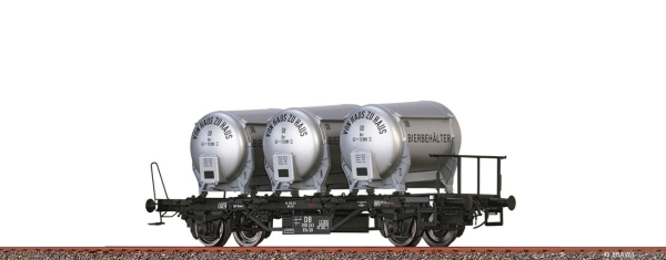 Brawa 50606 Behältertragwagen BTs 30 der DB, mit Ddikr 621 "Von Haus zu Haus"