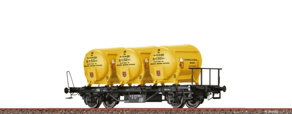 Brawa 50608 Behältertragwagen Lbs 577 der DB, mit Ddikr 621 "Dinkelacker"