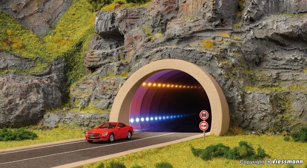 Viessmann 5098 H0 Straßentunnel modern, mit LED Spiegeleffektund Tiefenwirkung