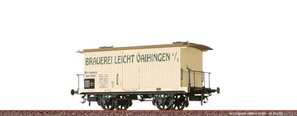 Brawa 47730 H0 Gedeckter Güterwagen "Brauerei Leicht Vaihingen" K.W.St.E.