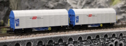 Roco 6680007 2-teiliger Set: Schiebeplanenwagen,...