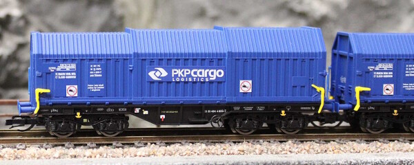 Roco 6680008 2-teiliger Set: Teleskophaubenwagen, PKP Cargo