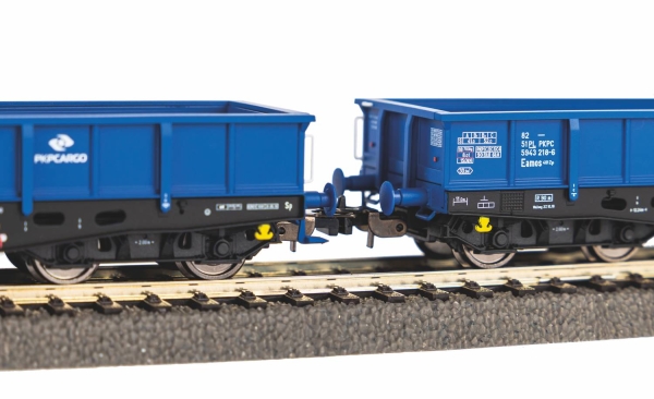 Piko 58285 2er Set Niederbordwagen 401Zp PKP Cargo