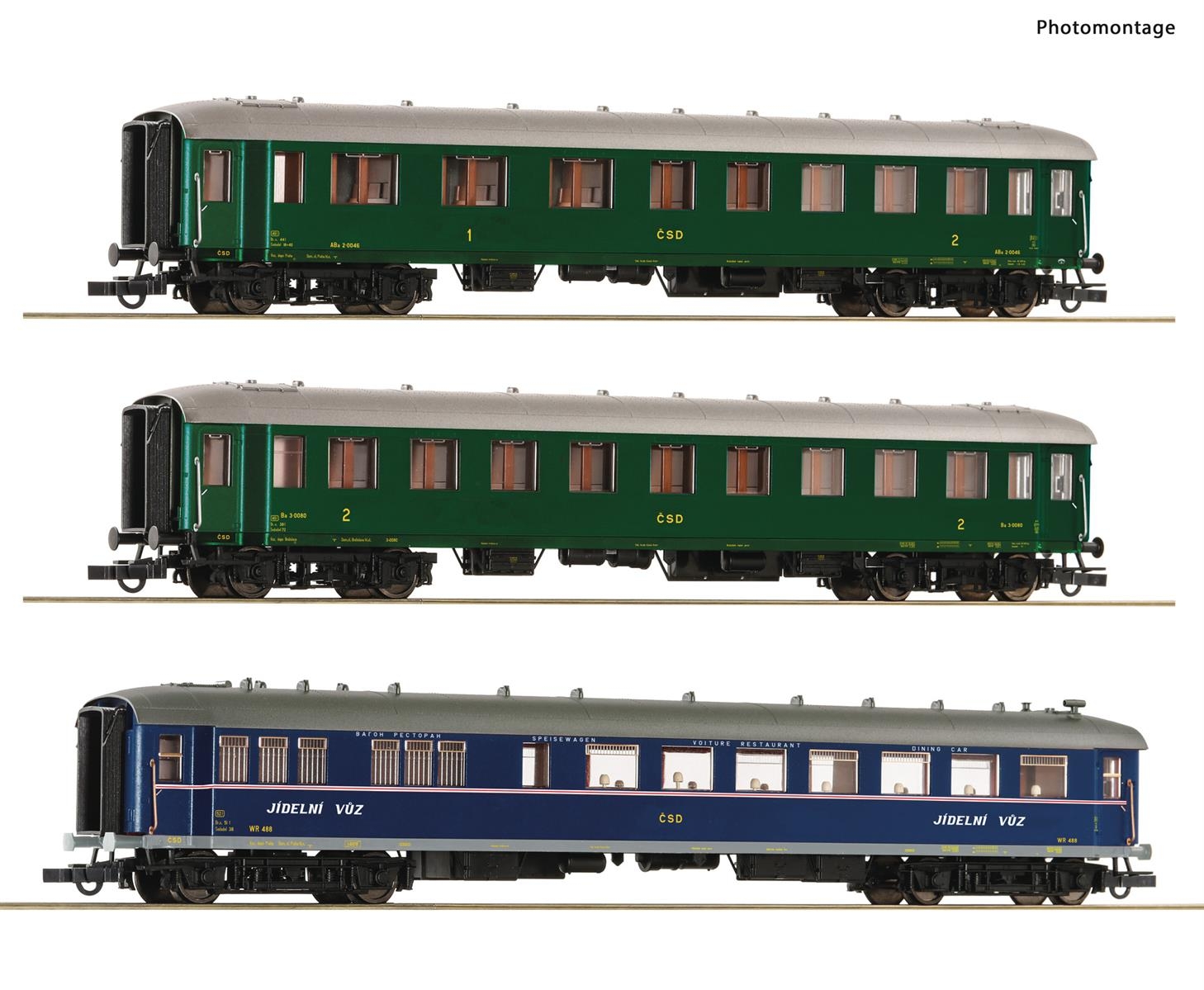 Roco 6200036 3 Teiliger Set 1 Schnellzugwagen CSD Modellbahn Voigt Modellbahn Voigt 173 95