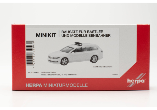 Herpa 013772-002 MiniKit 2 x VW Passat Variant mit Warnbalken