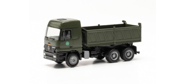 Herpa 747004 Mercedes-Benz Actros L 96 Baukipper-LKW "Bundeswehr/Auslandseinsatz"