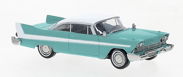 Brekina 19679 Plymouth Fury blau, weiss, 1958,