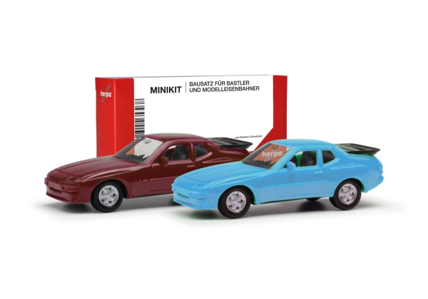 Herpa 012768004 MiniKit: Porsche 944, blau/rot