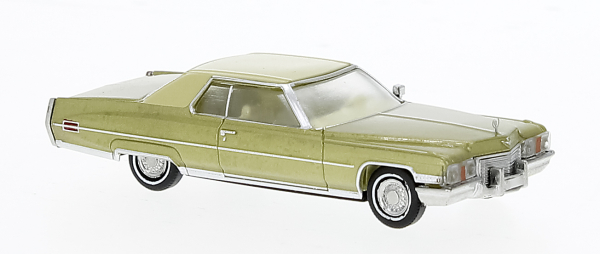 Brekina 18126 Cadillac Coupe deVille metallic gold, beige, 1972,