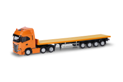 Herpa 318259 Iveco S-Way 6x2 Flachb-Szg