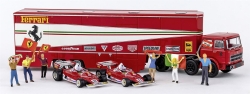 Brekina 58575 Set mit Ferrari-Renntransporter, 2 x Formel...