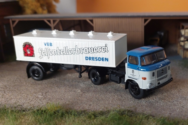 Modell-Car Zenker 03-398 IFA W50 L/S Biertanker VEB Felsenkellerbrauerei Dresden