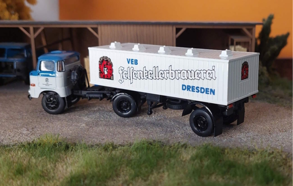 Modell-Car Zenker 03-398 IFA W50 L/S Biertanker VEB Felsenkellerbrauerei Dresden