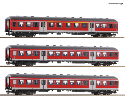 Roco 6280021 3-teiliger Set: Nahverkehrswagen DB AG