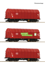 Roco 6680012 3-teiliger Set: Schiebeplanenwagen DB AG