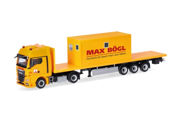 Herpa 318556 MAN TGX GX FlachbettSz Bögl