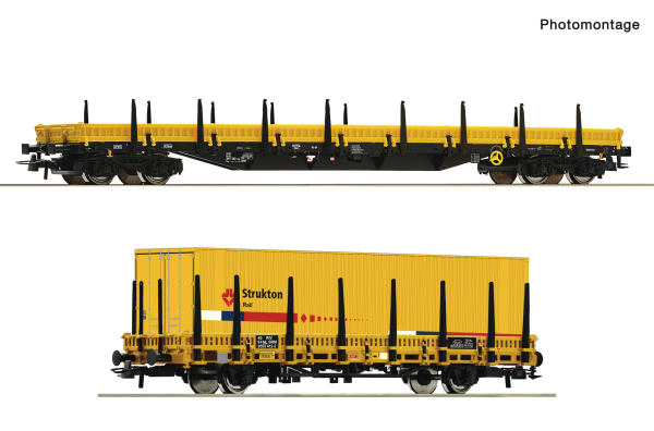 Roco 77029 2-tlg. Set: Rungenwagen, Strukton Rail