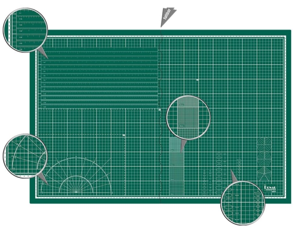 MS-A1 - Selbstheilende Schneidematte A1 (900 x 600 x 3 mm) faltbar