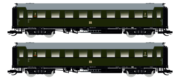 Saxonia 120181 TT 2er Set Personenwagen C4Ü Sa 07, DR Ep.III