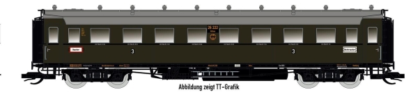 Saxonia 87180 H0 Personenwagen C4Ü Sa 07 m. Beleuchtung, DRG Ep.II