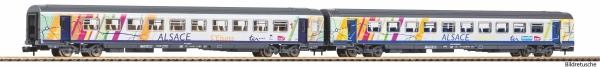 Piko 94509 N-2er Set Corailwagen ALSACE 1. + 2. Klasse SNCF