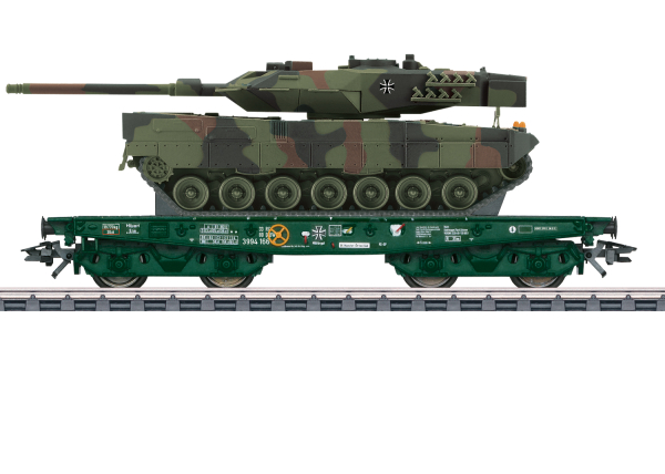 Märklin 48870 Schwerlast-Flachwagen Rlmmps mit Kampfpanzer Leopard 2A6 DB AG