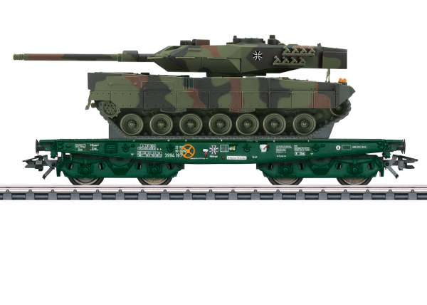 Märklin 48871 Schwerlast-Flachwagen Rlmmps mit Kampfpanzer Leopard 2A6 DB AG