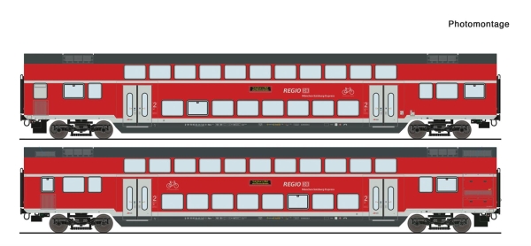 Roco 6200145 H0 2-teiliger Set: Doppelstockwagen DB AG