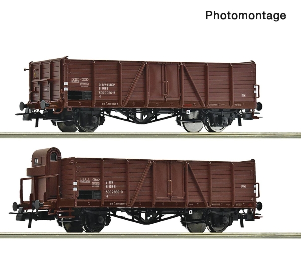 Roco 6600123 H0 2-teiliger Set: Offene Güterwagen ÖBB