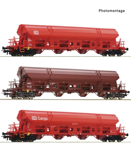 Roco 6600153 H0 3-teiliger Set: Schwenkdachwagen DB AG