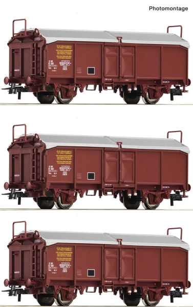 Roco 6600173 H0 3-teiliger Set: Schiebedachwagen SNCF