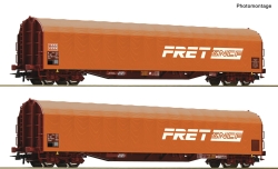 Roco 6600161 H0 2-teiliger Set: Schiebeplanenwagen SNCF