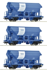 Roco 6600134 H0 3-teiliger Set: Schwenkdachwagen Duslo