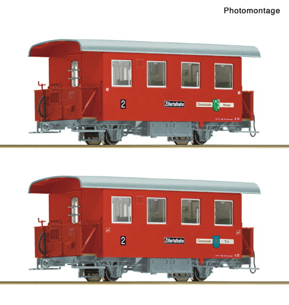 Roco 6240003 H0e 2-tlg. Set: Schmalspur-Personenwagen, Zillertalbahn