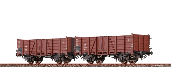 Brawa 48450  H0 Offene Güterwagen Om21 DB, 2er-Set