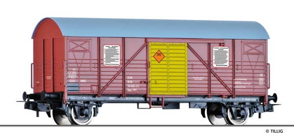 Tillig 77072 H0 Gedeckter Güterwagen Glms 1364 der DR für den Transport von Tetraethylblei