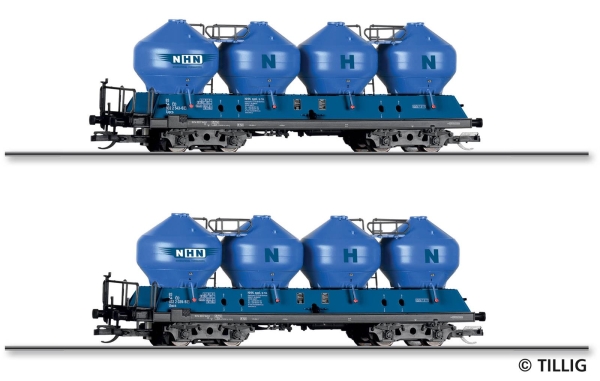 Tillig 01114 TT Güterwagenset „NHN spol. s.r.o.“, eingestellt bei der CD