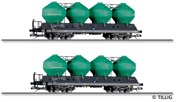 Tillig 01116 TT Güterwagenset der Transportservics s.r.o. Beroun