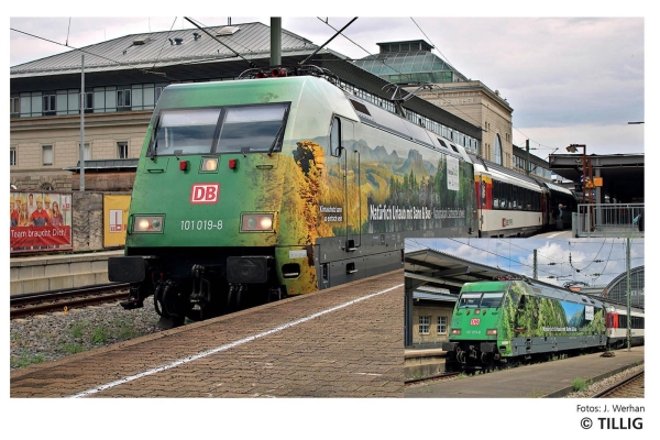 Tillig 02321 TT Elektrolokomotive 101 019-8 „Fahrziel Natur“ der DB AG