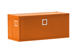 Herpa 053600-004  2 Baucontainer, kommunalorange