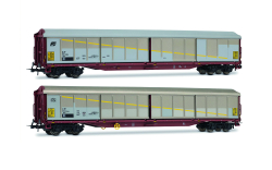 Rivarossi HR6673 H0 2-tlg. Set Schiebewandwagen der FS