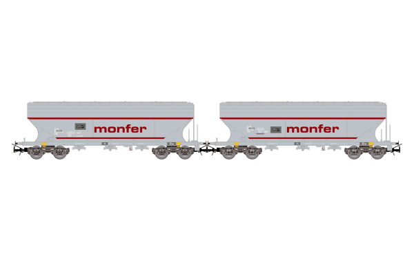 Rivarossi HR6677 H0 2-tlg. Set Getreidesilowagen „MONFER“