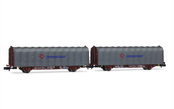 Arnold HN6711 N  2-tlg. Set 2-Achs Schiebeplanenwagen,...